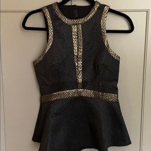 Lumier Peplum Cutout Top
